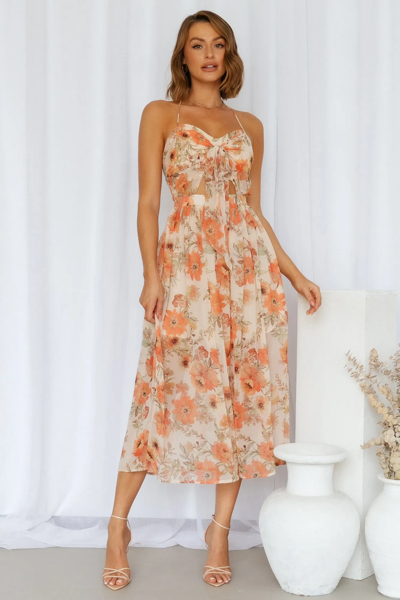 Natural Lover Midi Dress Beige sold by Hello Molly product image thumbnail 2