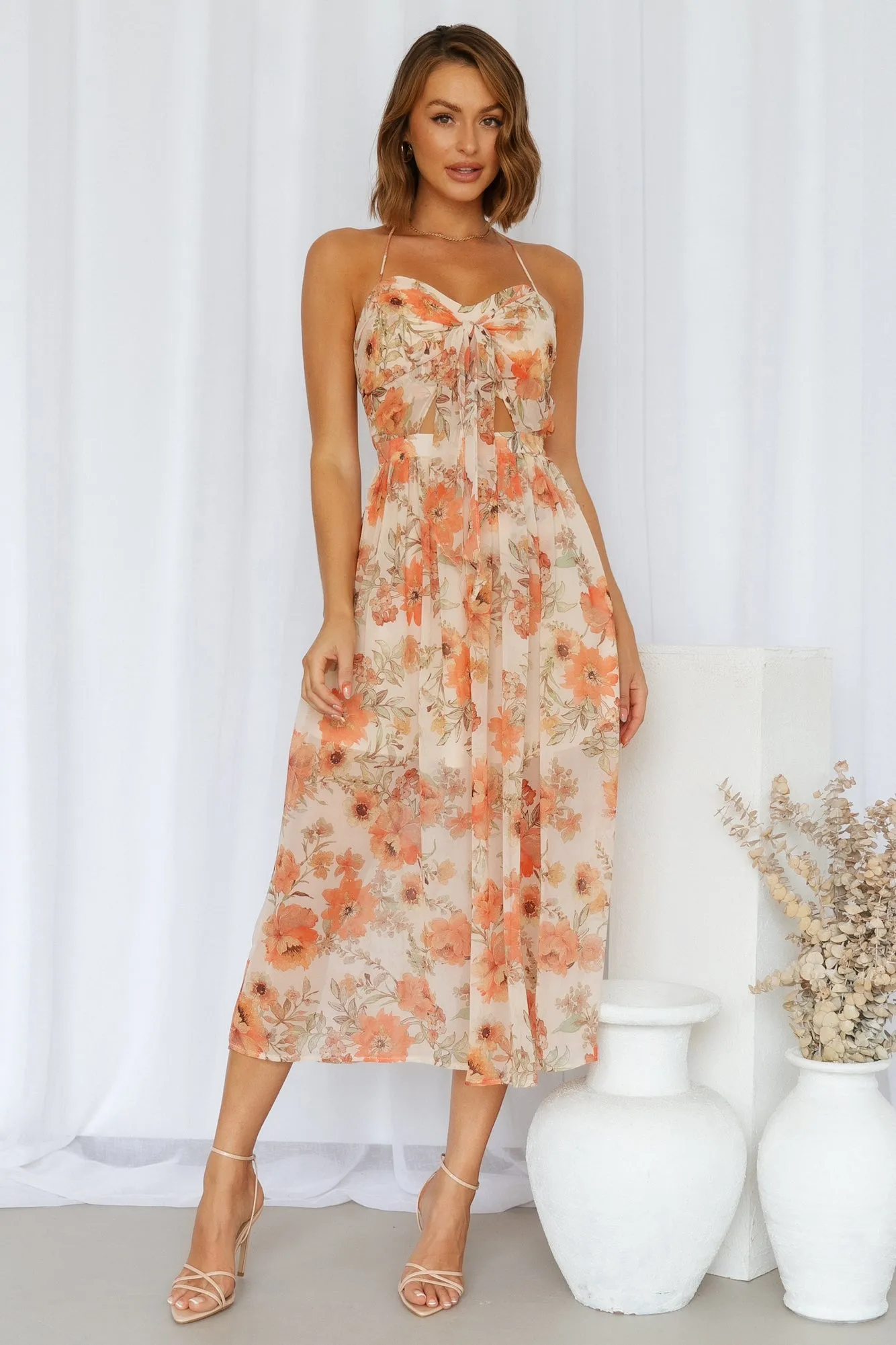 Natural Lover Midi Dress Beige sold by Hello Molly product image thumbnail 3