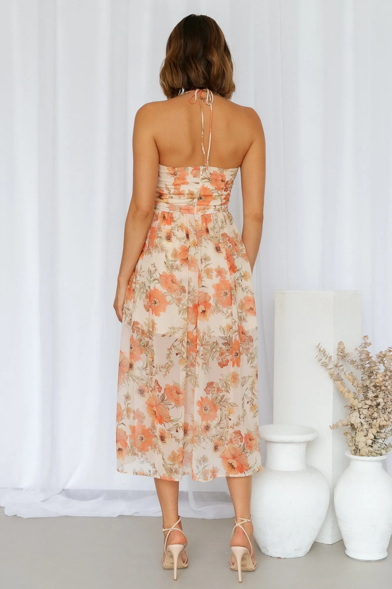 Natural Lover Midi Dress Beige sold by Hello Molly product image thumbnail 4