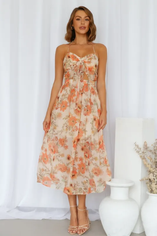 Natural Lover Midi Dress Beige sold by Hello Molly