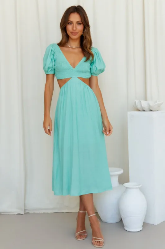 Cute Thang Midi Dress Green sold by Hello Molly