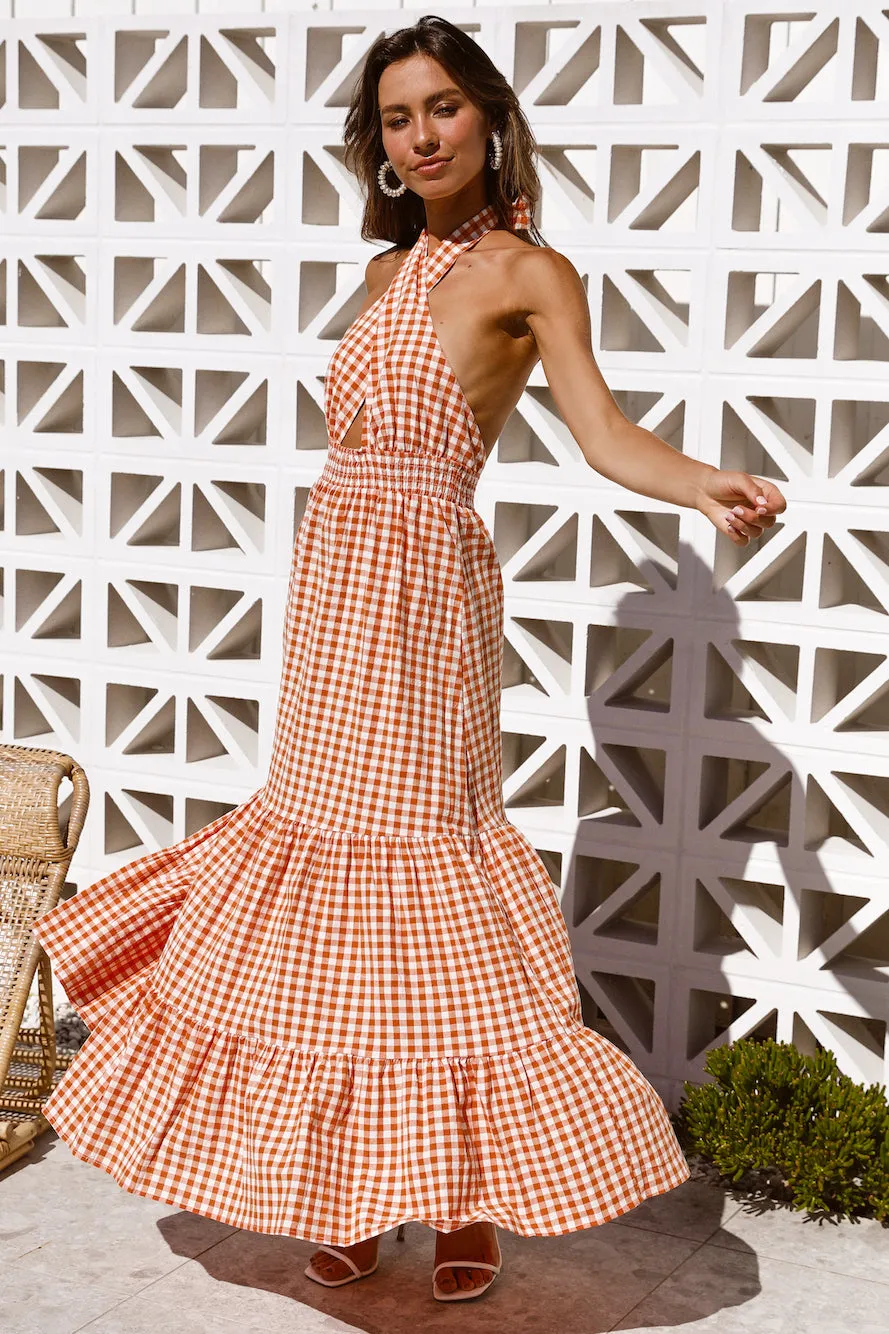 Important Piece Maxi Dress Orange sold by Hello Molly product image thumbnail 3