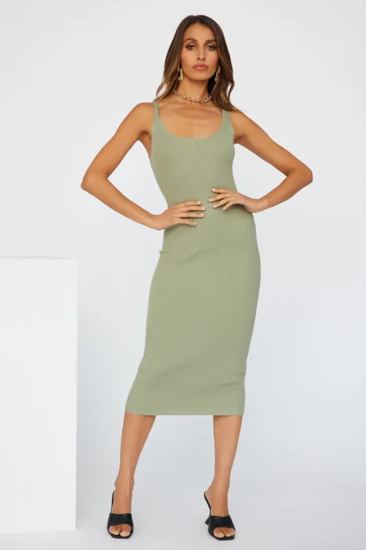 Insta Snaps Midi Dress Khaki sold by Hello Molly