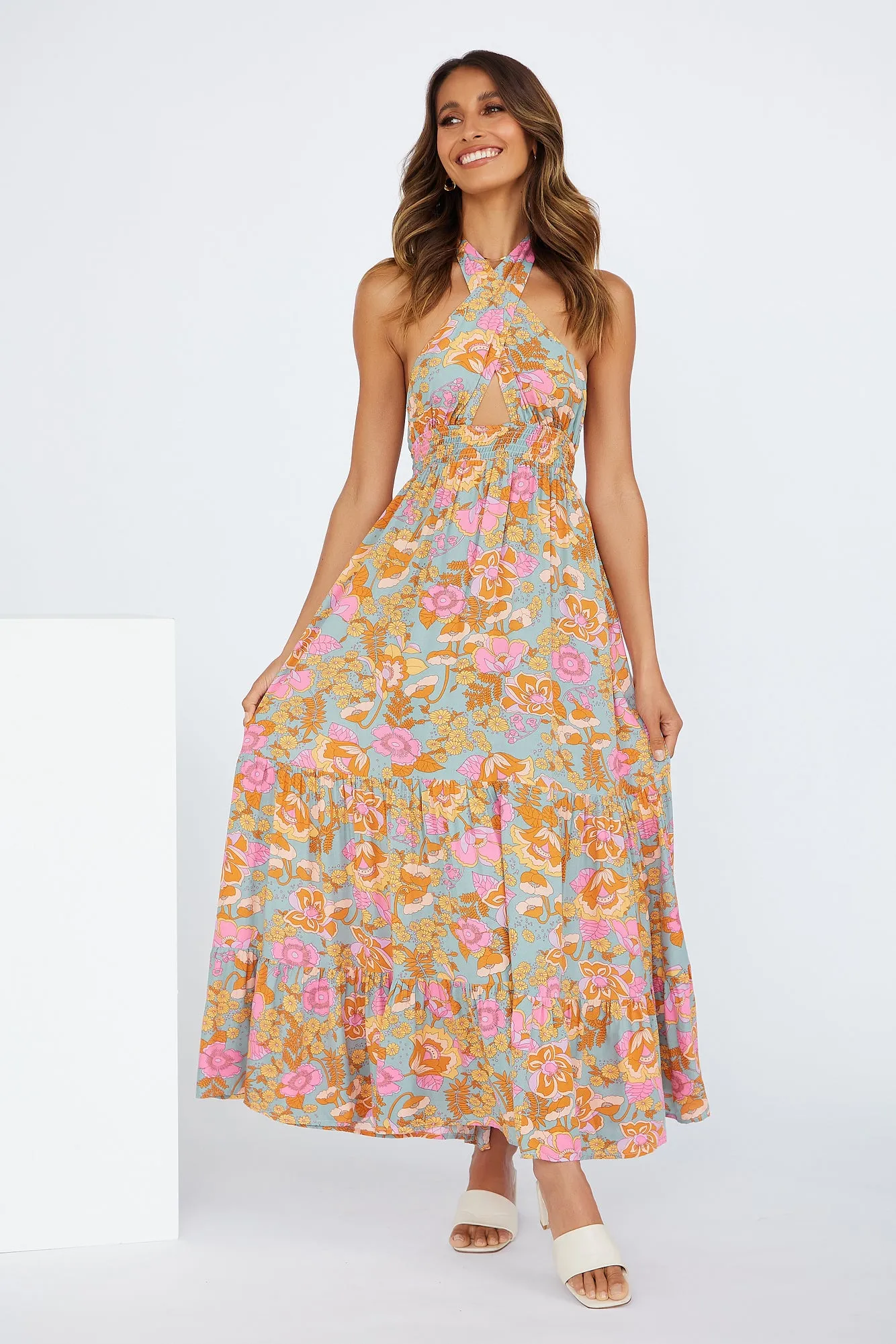 Important Piece Maxi Dress Sage sold by Hello Molly product image thumbnail 3