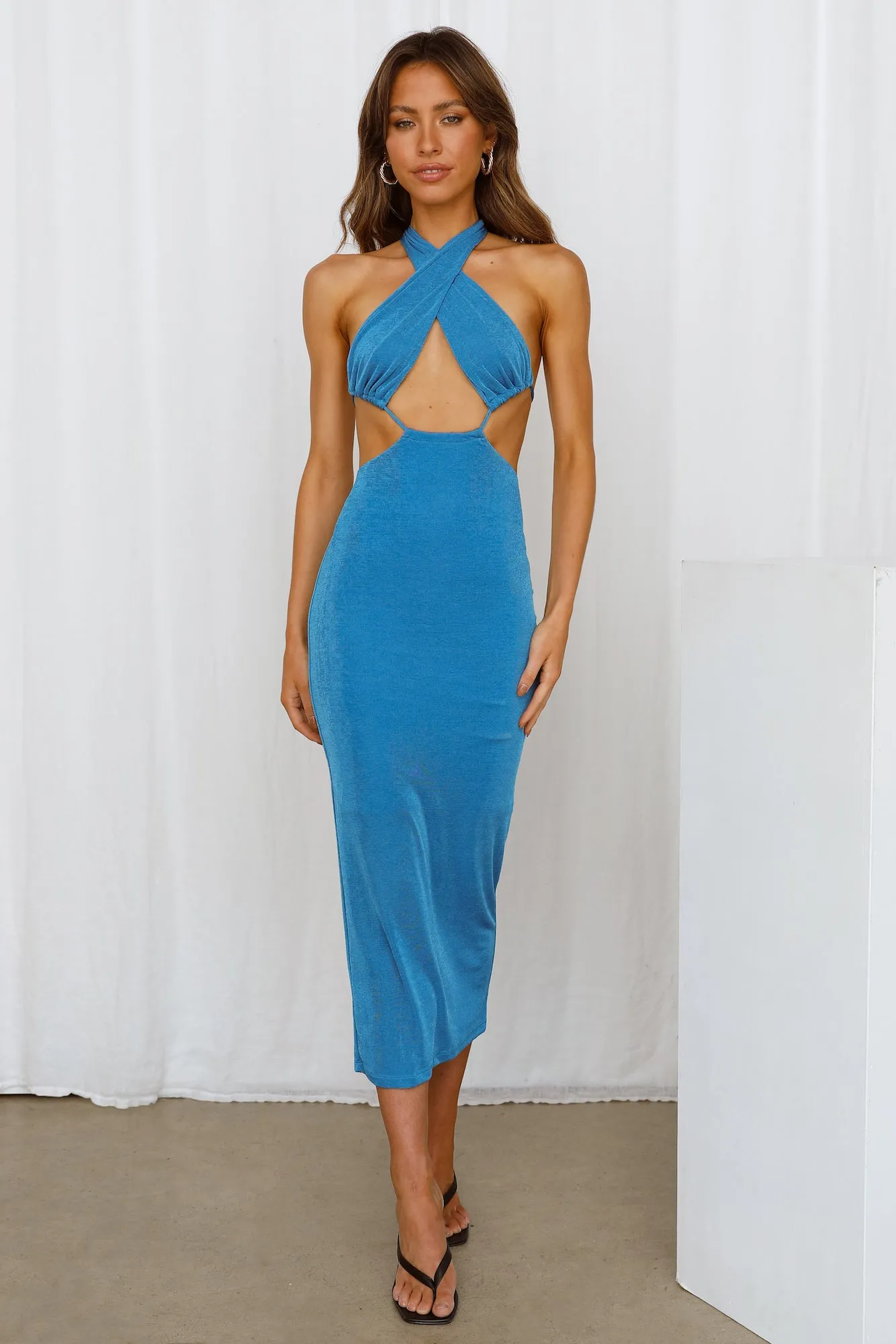 Genie Glimmer Midi Dress Blue sold by Hello Molly product image thumbnail 4