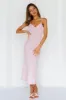 Sunbathing Sunflower Midi Dresses Pink sold by Hello Molly