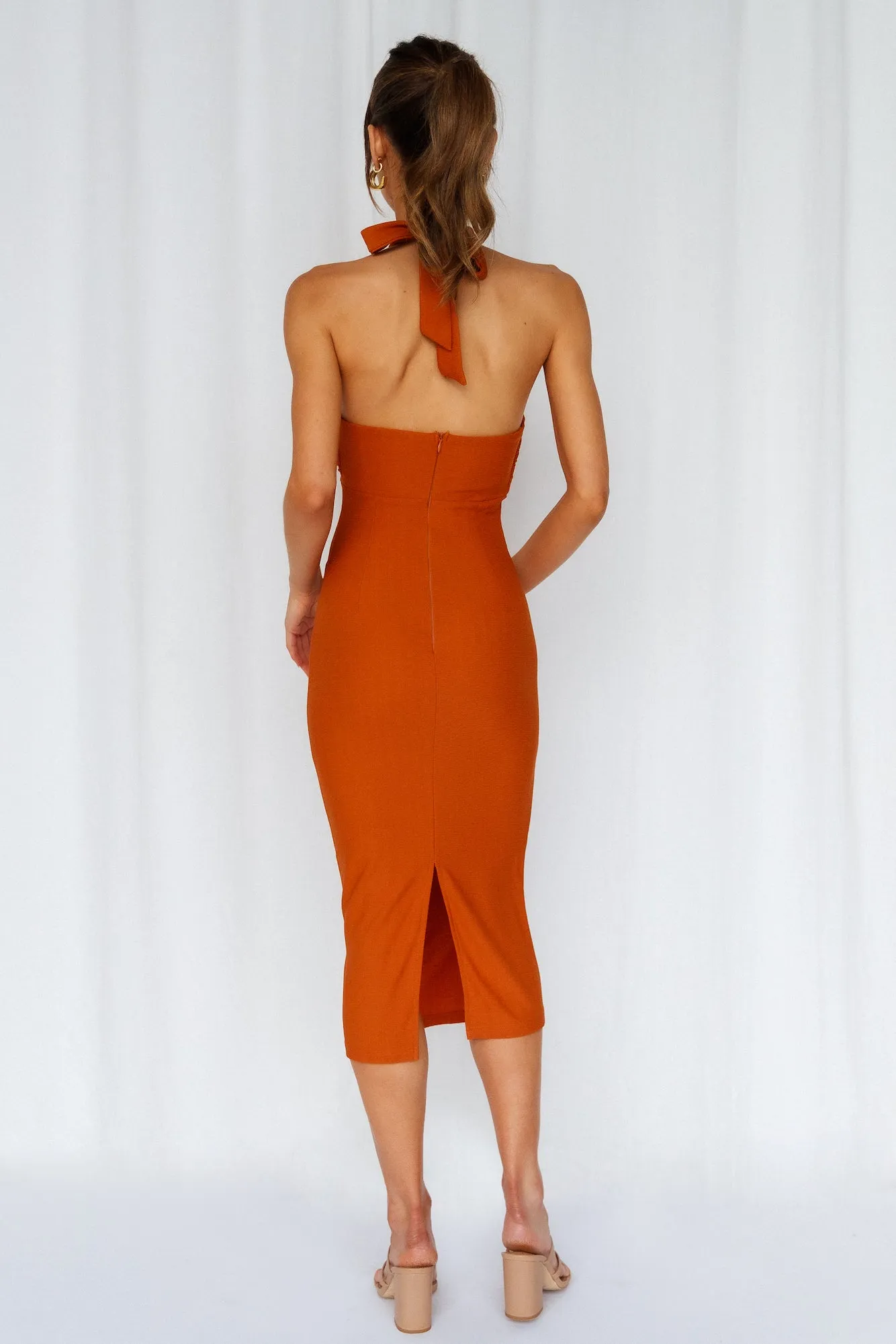 TV On The Weekend Midi Dress Rust sold by Hello Molly product image thumbnail 5