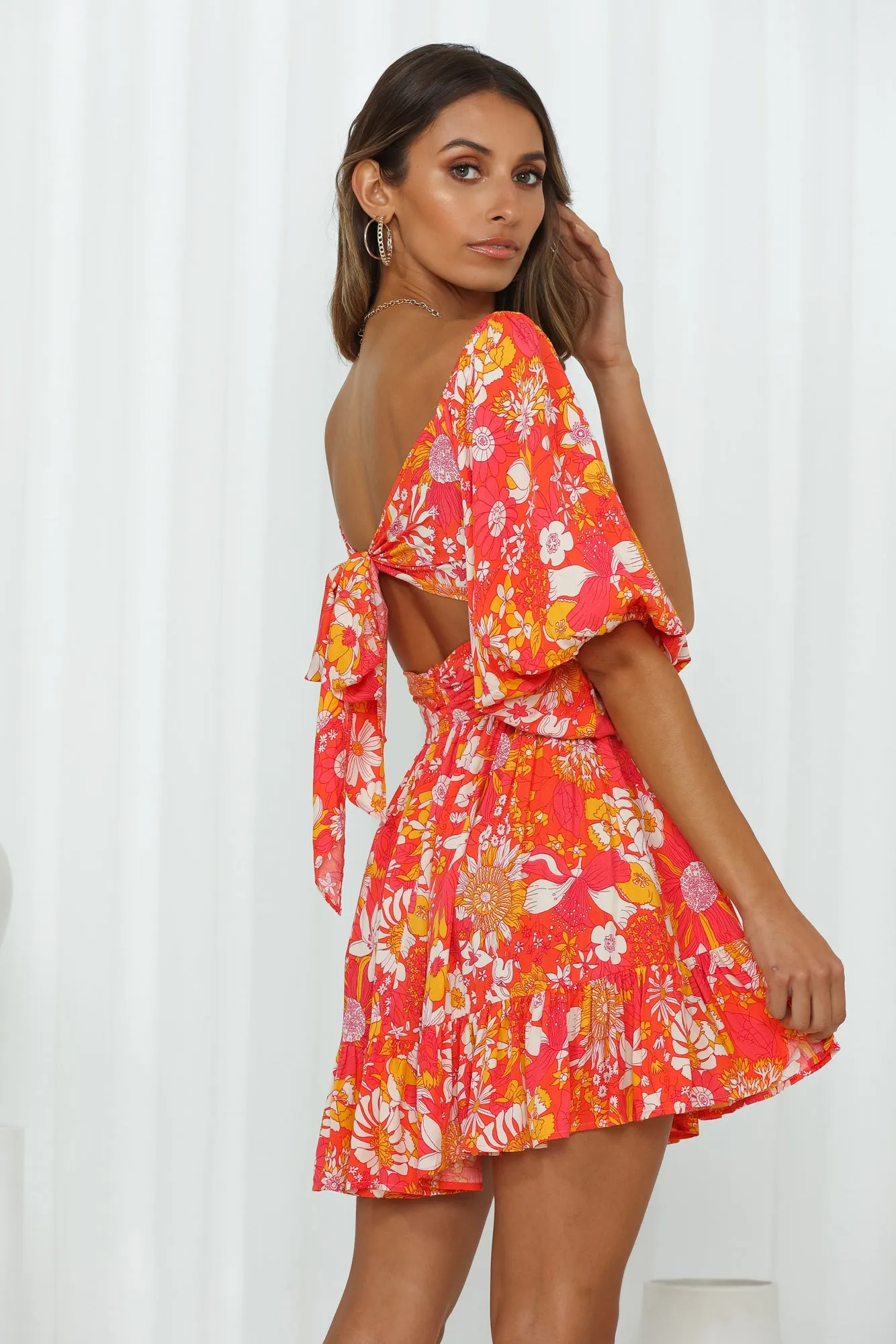 Keep The Joy Dress Orange sold by Hello Molly product image thumbnail 4
