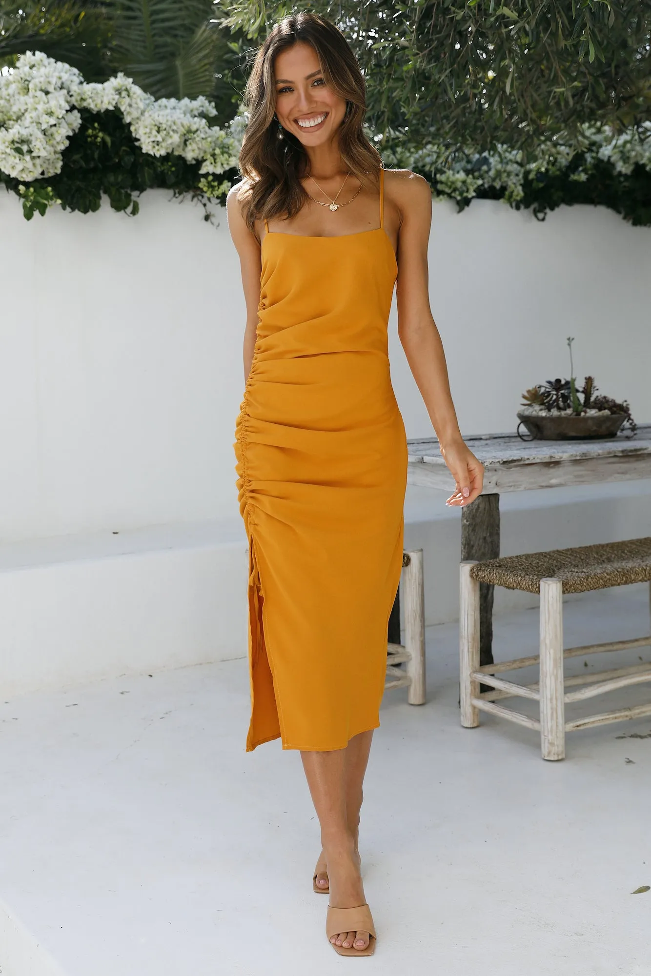 Heartfelt Confession Midi Dress Mustard sold by Hello Molly product image thumbnail 4