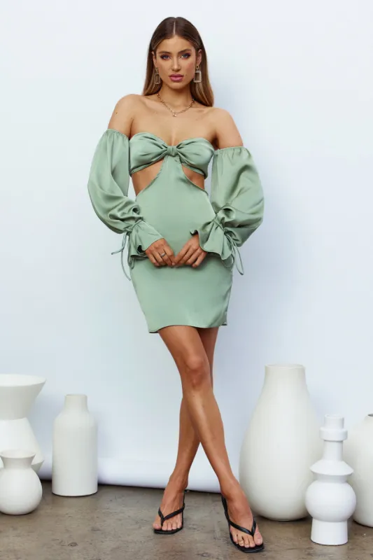 A Different Vibe Dress Sage sold by Hello Molly