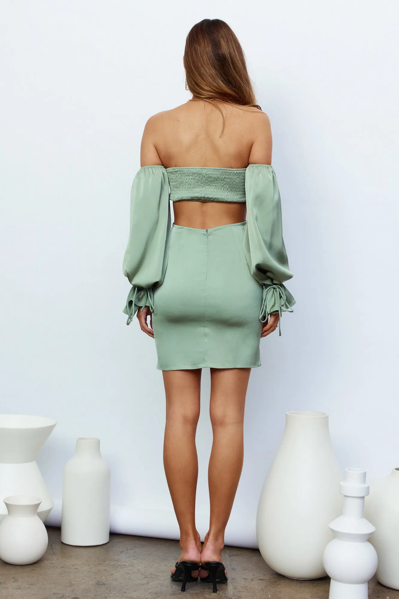 A Different Vibe Dress Sage sold by Hello Molly product image thumbnail 5