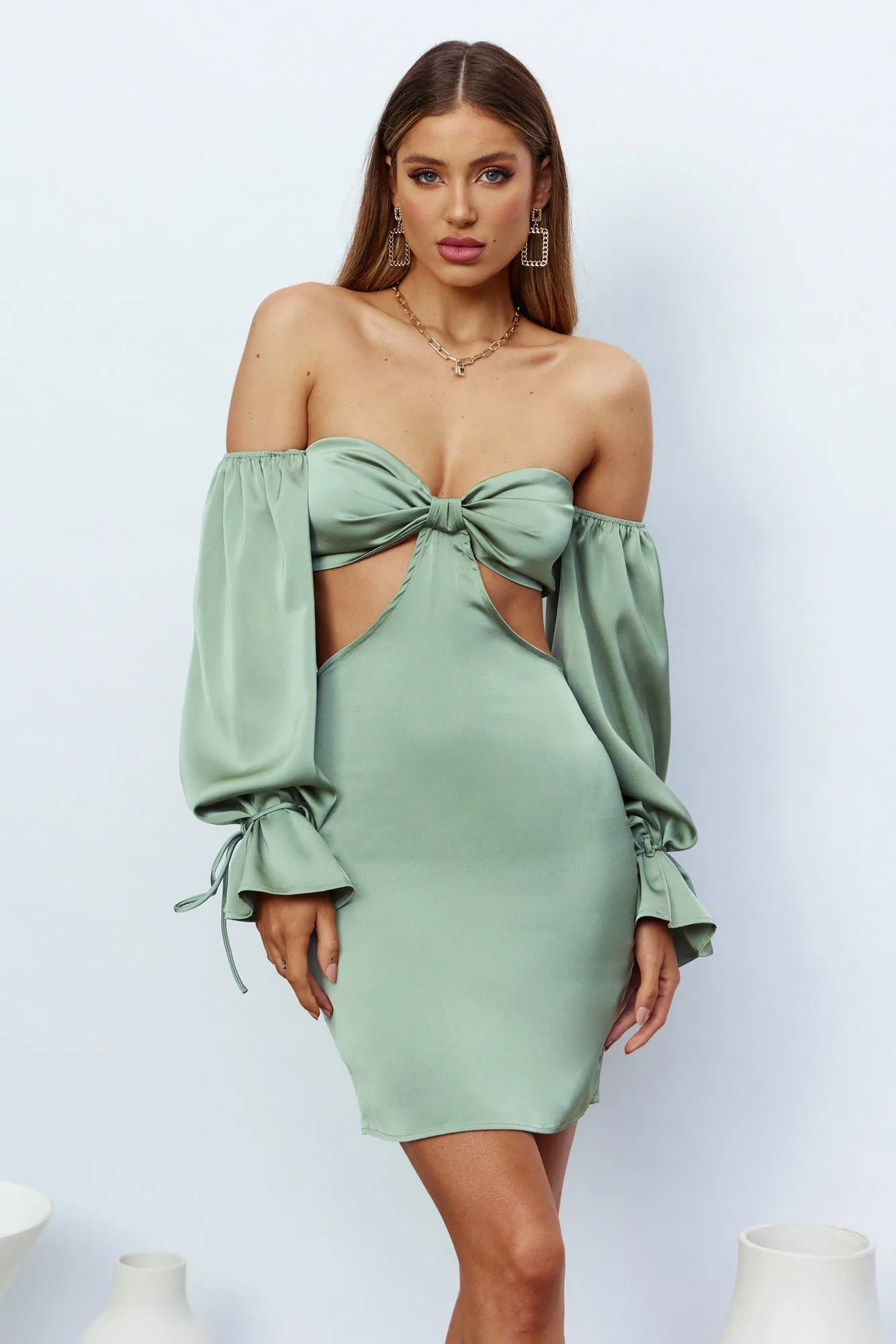 A Different Vibe Dress Sage sold by Hello Molly product image thumbnail 2