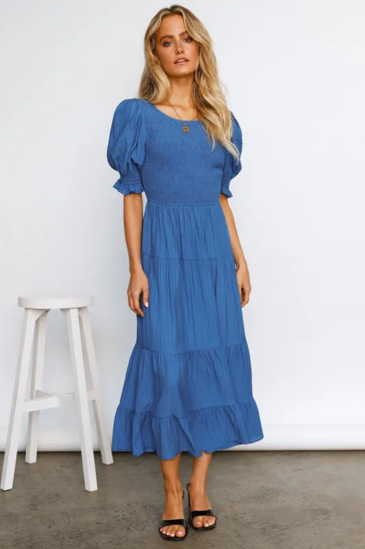 Scoop It Midi Dress Blue sold by Hello Molly