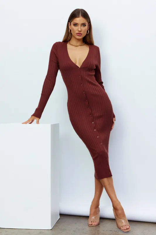 Deep Seas Maxi Dress Brown sold by Hello Molly