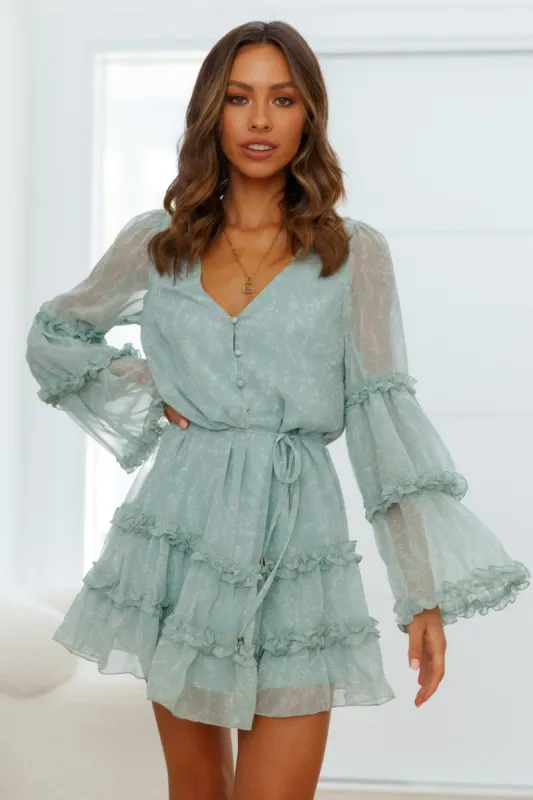 Lyric Of Mia Dress Sage sold by Hello Molly