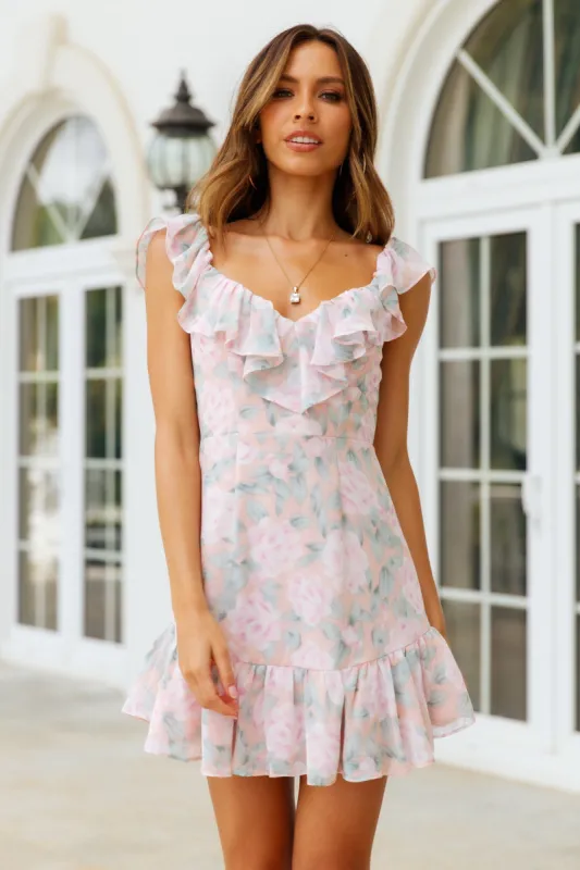 Romance Is My Language Dress Nude sold by Hello Molly