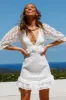 Lost In A Promise Dress White sold by Hello Molly