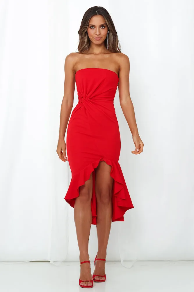 Night Shine Midi Dress Red sold by Hello Molly product image thumbnail 3