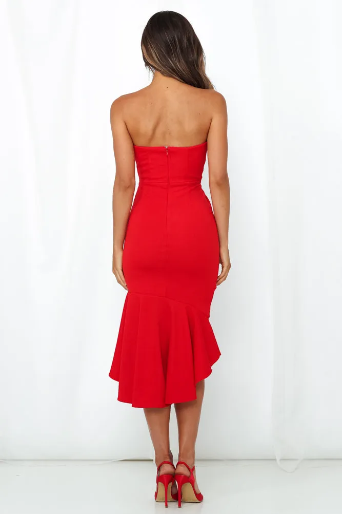 Night Shine Midi Dress Red sold by Hello Molly product image thumbnail 5