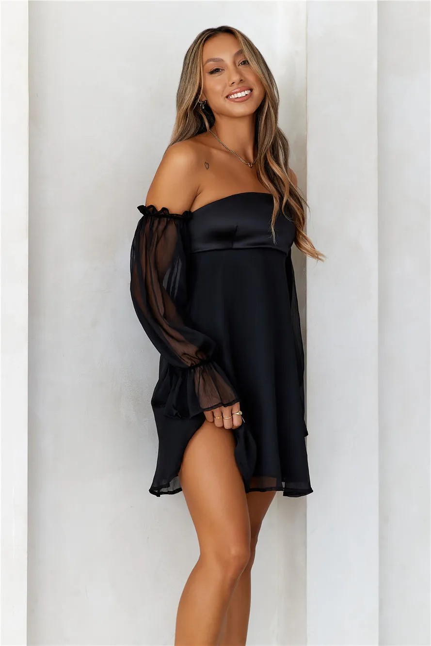 Delicate Soul Off Shoulder Mini Dress Black sold by Hello Molly product image thumbnail 5