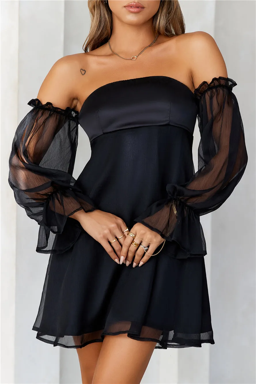 Delicate Soul Off Shoulder Mini Dress Black sold by Hello Molly product image thumbnail 2