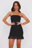With Finesse Strapless Lace Mini Dress Black sold by Hello Molly