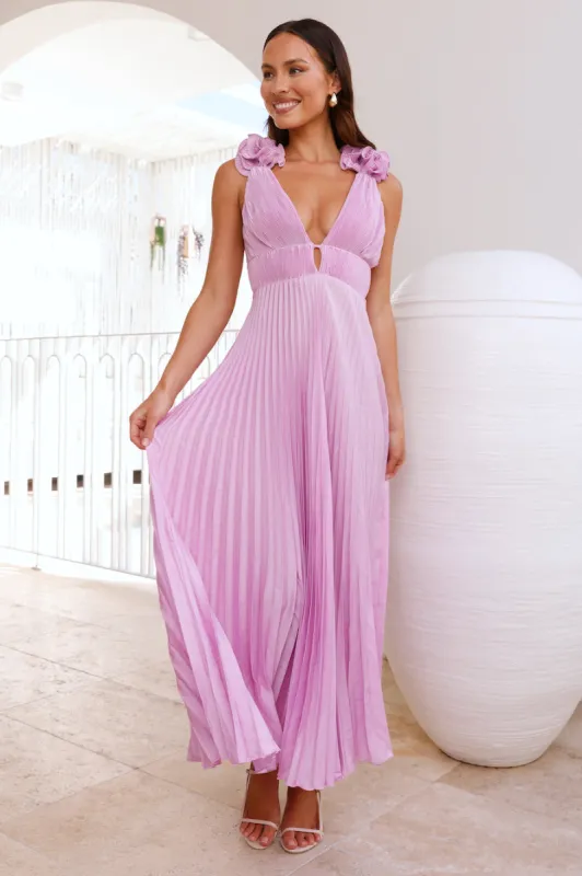 Something Special Satin Midi Dress Lilac sold by Hello Molly