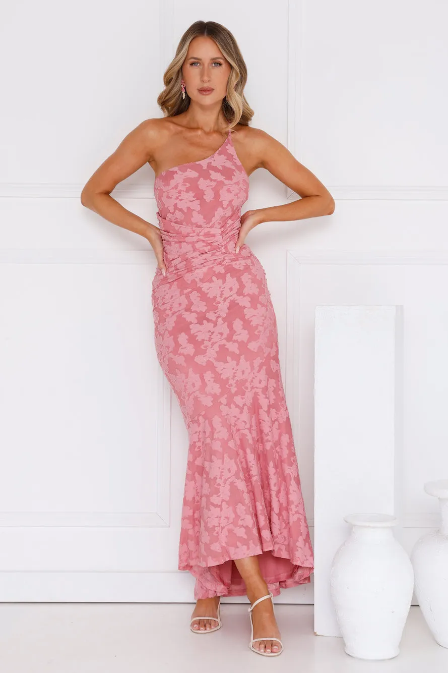 Someone Stylish One Shoulder Mesh Maxi Dress Plum sold by Hello Molly product image thumbnail 3