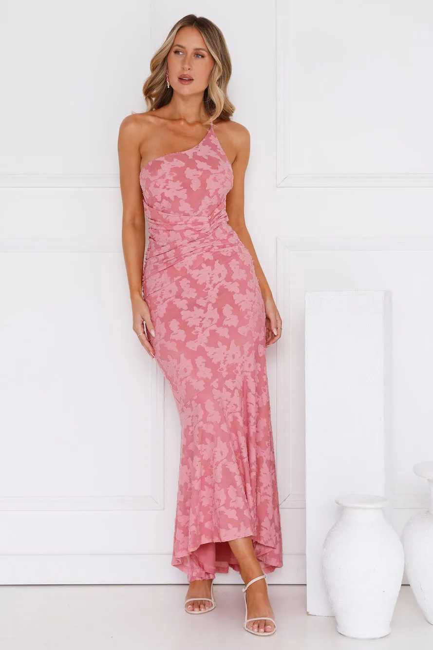 Someone Stylish One Shoulder Mesh Maxi Dress Plum sold by Hello Molly product image thumbnail 4