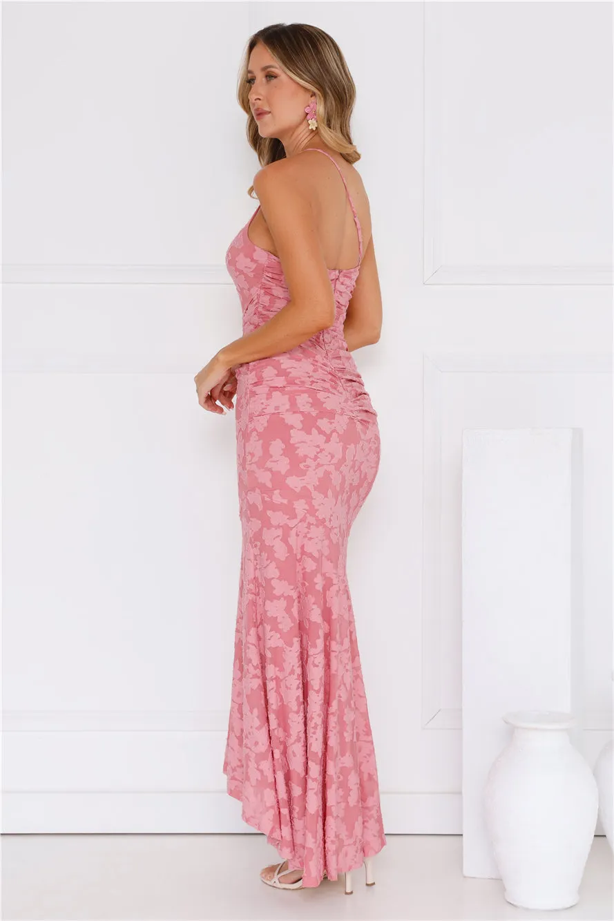 Someone Stylish One Shoulder Mesh Maxi Dress Plum sold by Hello Molly product image thumbnail 5