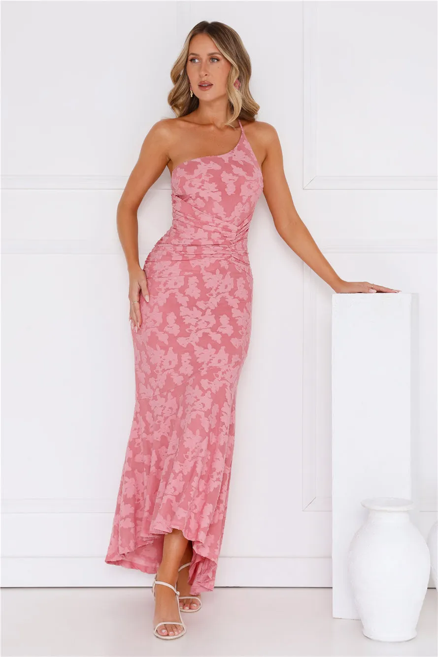 Someone Stylish One Shoulder Mesh Maxi Dress Plum sold by Hello Molly product image thumbnail 2