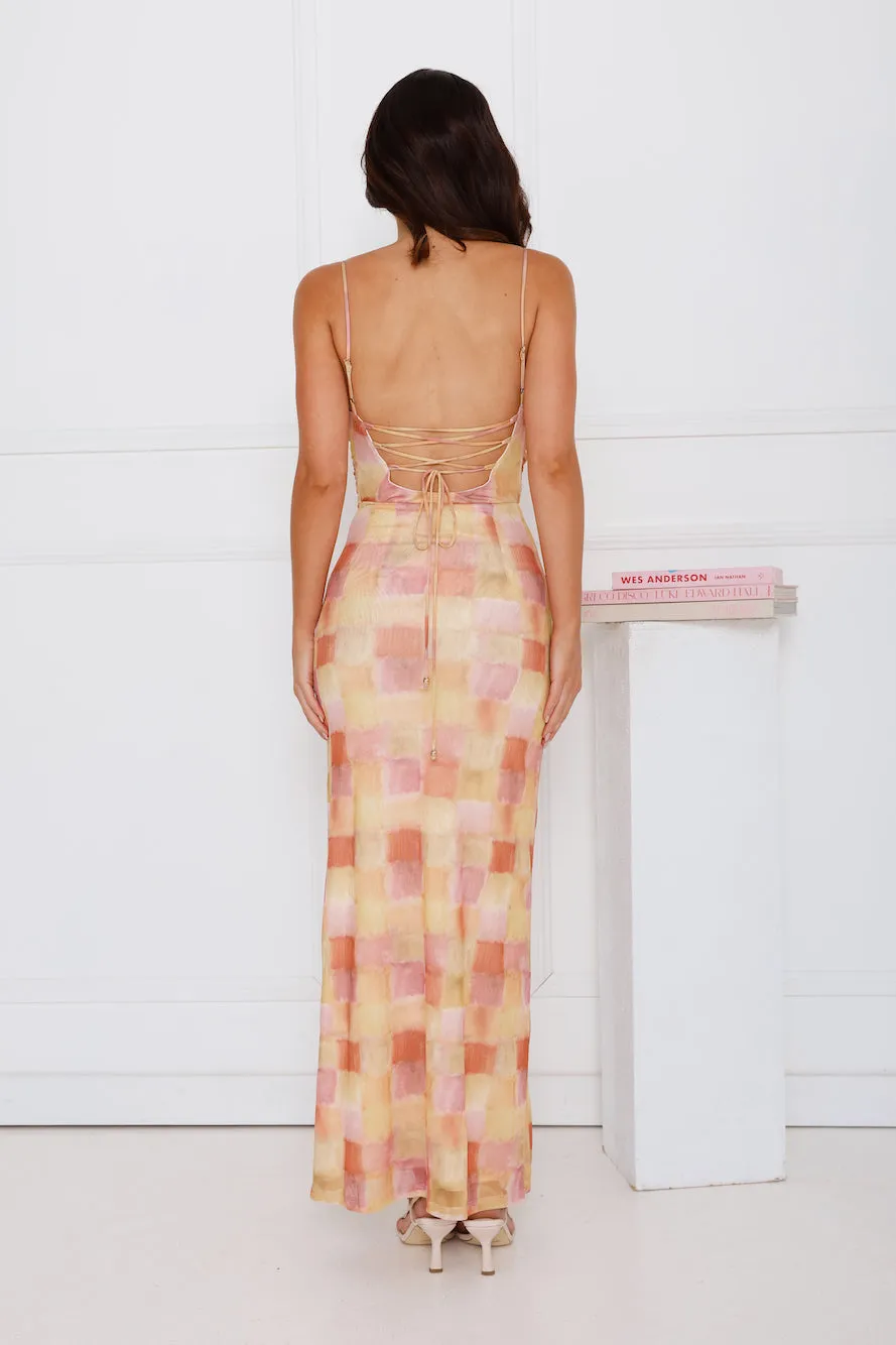 Every Detail Mesh Maxi Dress Mustard sold by Hello Molly product image thumbnail 4