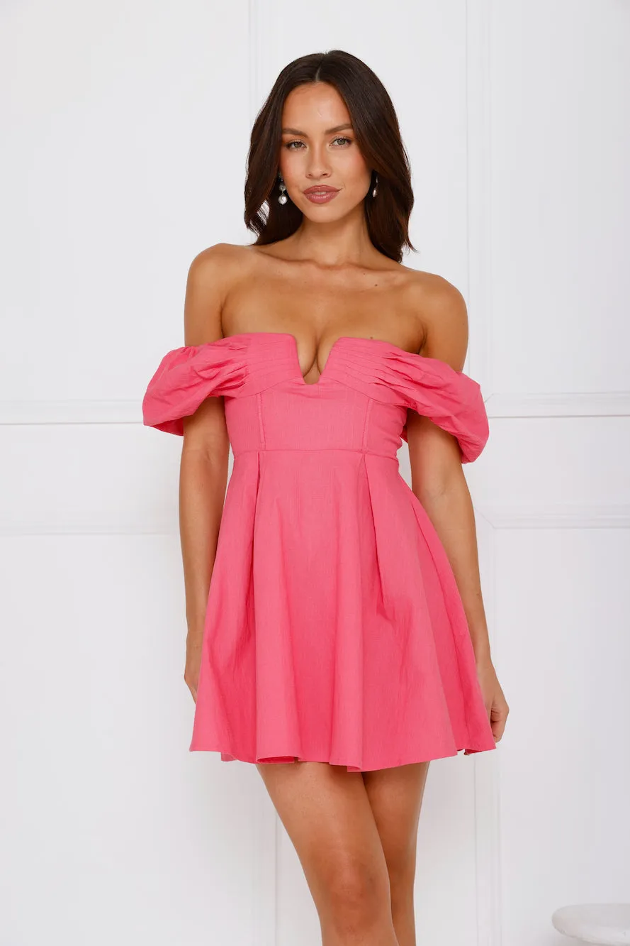 Darling Daze Off Shoulder Mini Dress Pink sold by Hello Molly