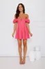Darling Daze Off Shoulder Mini Dress Pink sold by Hello Molly