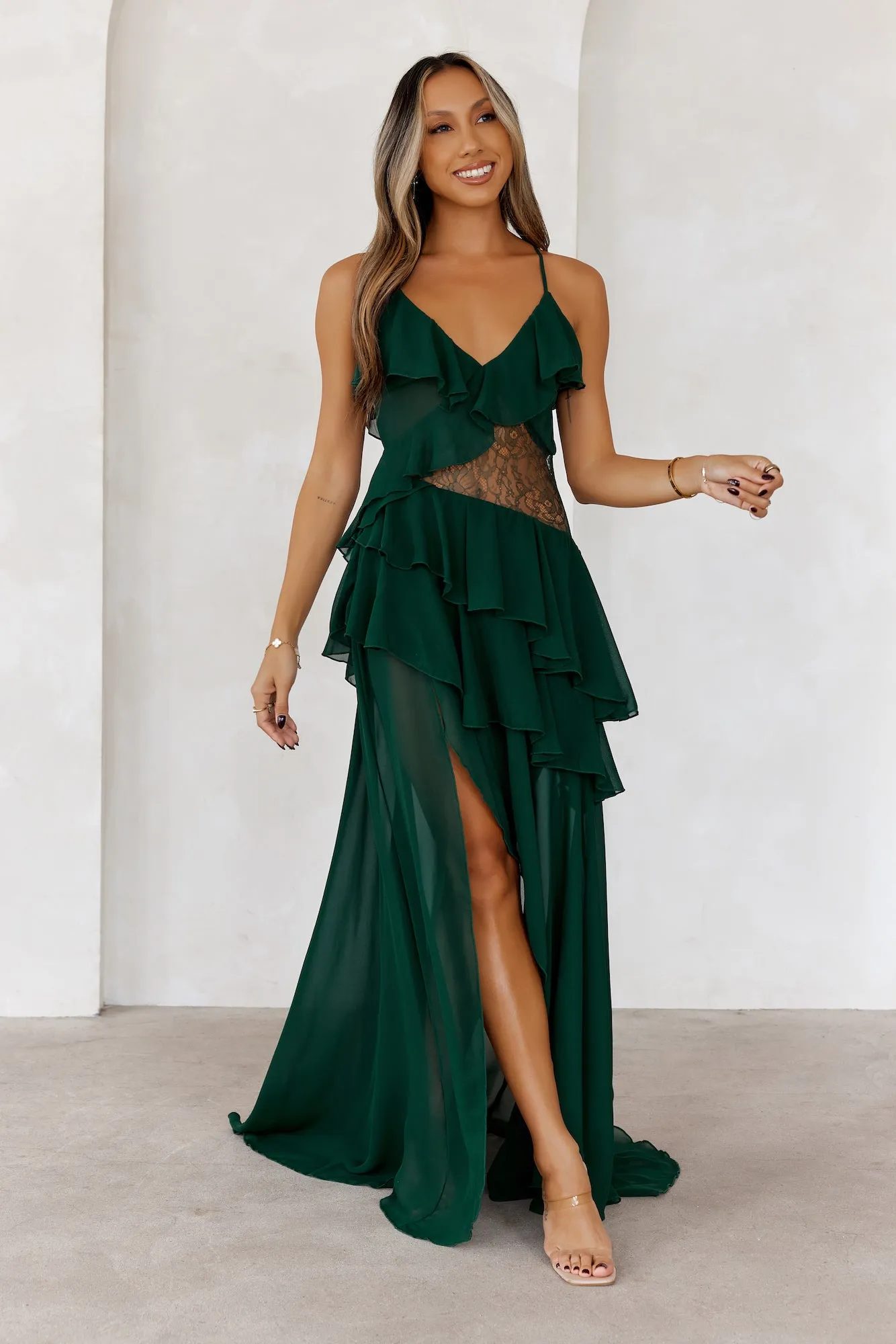 Dream Night Maxi Dress Green sold by Hello Molly product image thumbnail 3