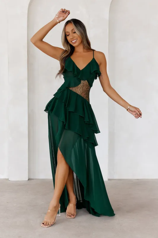Dream Night Maxi Dress Green sold by Hello Molly