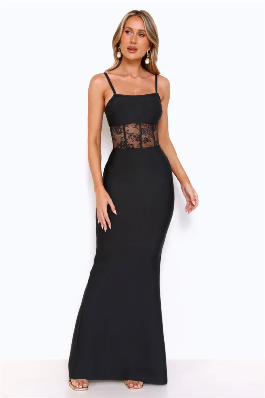 Competition Worthy Bandage Maxi Dress Black sold by Hello Molly