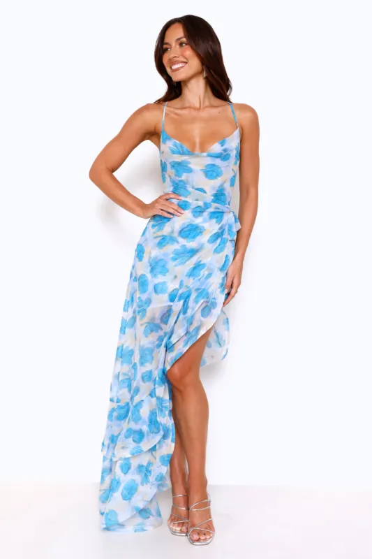 Floral Breeze Maxi Dress Blue sold by Hello Molly