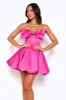 Dazzling Diva Strapless Satin Bubble Mini Dress Pink sold by Hello Molly
