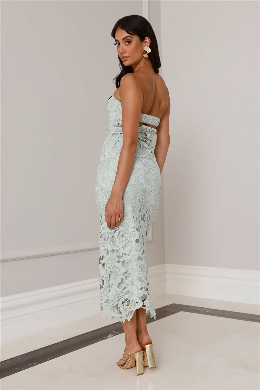 Timeless Classic Strapless Lace Maxi Dress Sage sold by Hello Molly product image thumbnail 3