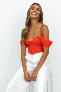 This Magic Moment Crop Top Red sold by Hello Molly
