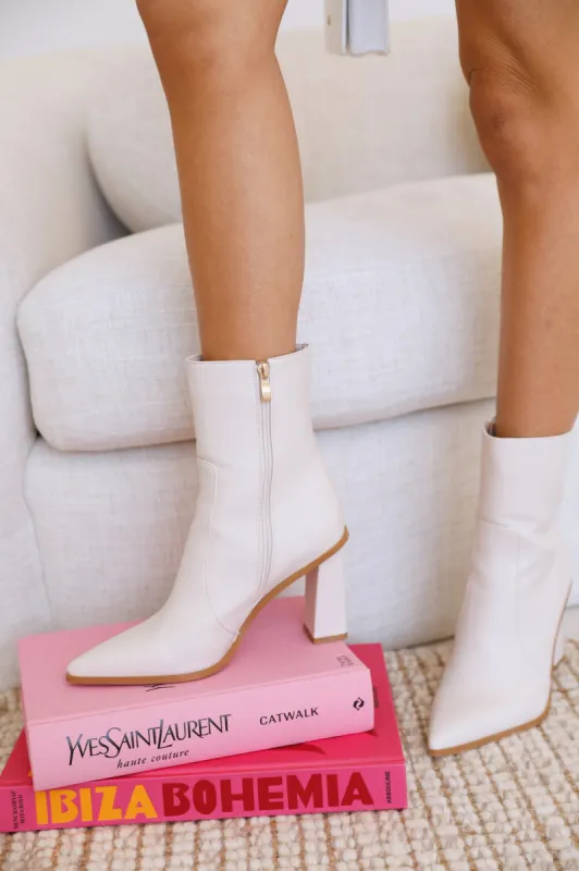 BILLINI Mirie Ankle Boots Ivory sold by Hello Molly