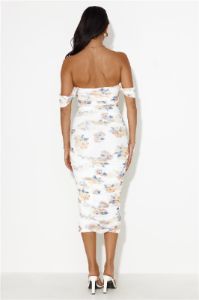 Elevating Fit Mesh Midi Dress White sold by Hello Molly