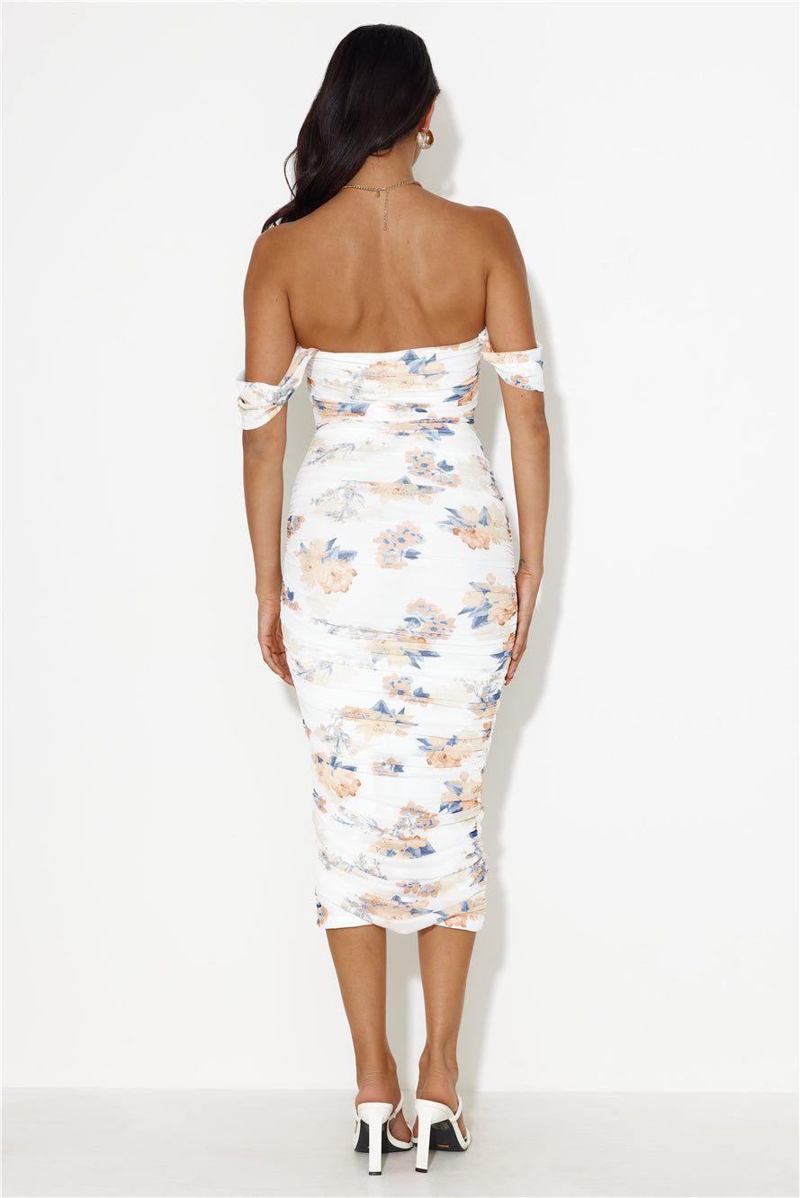 Elevating Fit Mesh Midi Dress White sold by Hello Molly product image thumbnail 5
