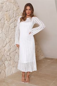 Washed Up Maxi Dress White sold by Hello Molly