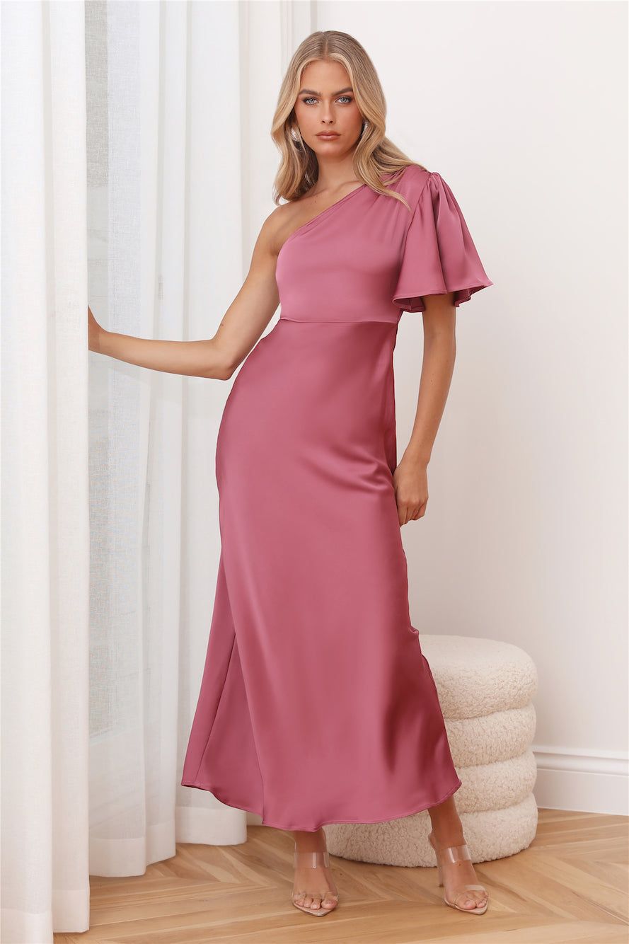 Classy Event Satin Maxi Dress Rose sold by Hello Molly product image thumbnail 3
