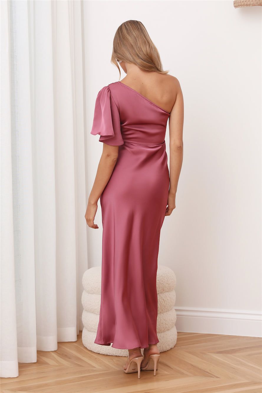 Classy Event Satin Maxi Dress Rose sold by Hello Molly product image thumbnail 4