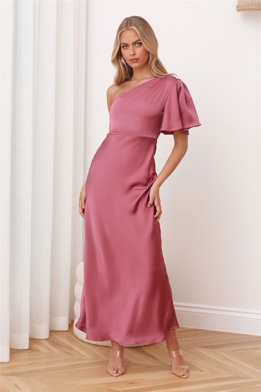 Classy Event Satin Maxi Dress Rose sold by Hello Molly product image thumbnail 2