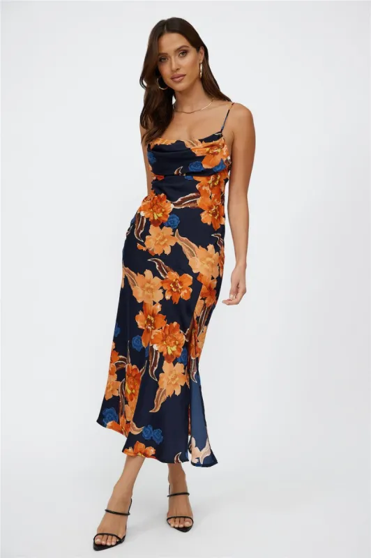 Lucy Loves Midi Dress Orange sold by Hello Molly