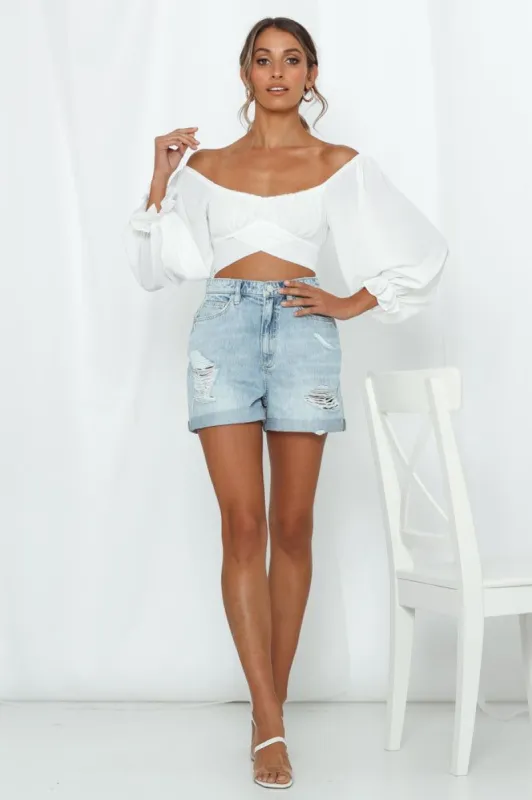 Perfect Cabrioles Crop Top White sold by Hello Molly